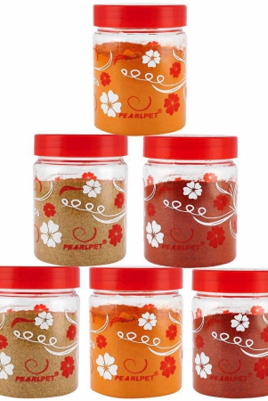 pearlpet-red-polyproplene-food-container-pack-of-6-red