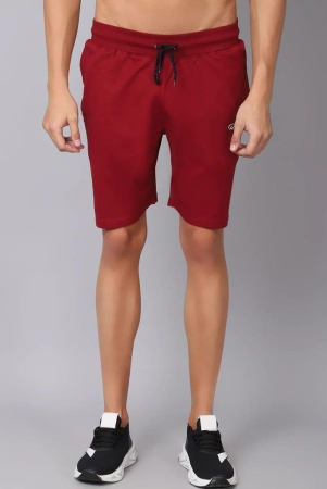 rodamo-men-maroon-slim-fit-sports-shorts