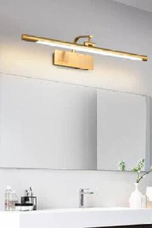 HDC 12W Modern Electroplated Brass Gold Body LED Wall Light Mirror Vanity Picture Lamp - Warm White