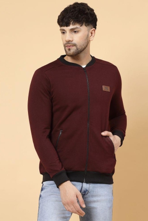 Rigo Fleece Men''s Casual Jacket - Wine ( Pack of 1 ) - None