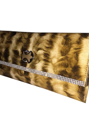 apnav-gold-fur-design-clutch-with-sling-chain