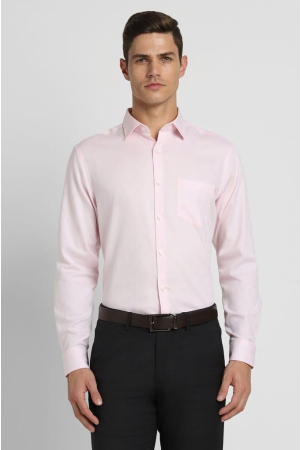 Men Pink Slim Fit Formal Full Sleeves Formal Shirt