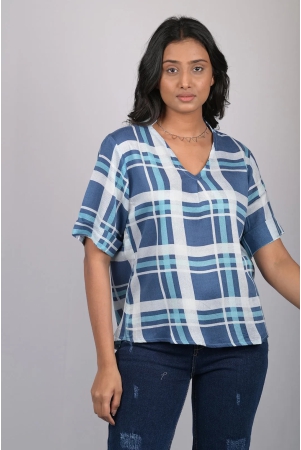 v-neck-blue-checks-top-otl-tps1073-blue-m