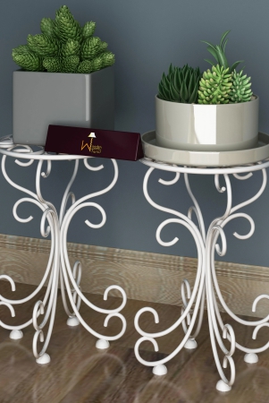 wooden-twist-metal-plant-stand-patio-indoor-outdoor-wrought-ironflowers-planter-shelf-1-tier-white-set-of-2