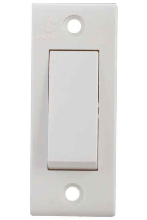 Anchor Penta Deluxe 6A 1 Way White Switch,14111 (pack of 20)