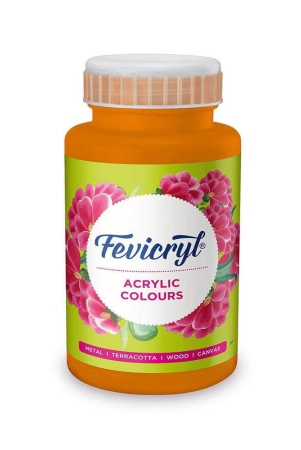 fevicryl-acrylic-colour-art-craft-paint-diy-paint-rich-pigment-noncraking-paint-for-canvas-wood-leather-earthenware-metal-ideal-for-artists-orange-500ml