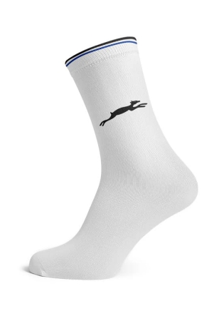 STAG GLOBAL Everyday Comfort Full-Length White Socks for Men and Women Streachable | Breathable | Ultra-soft-White / L