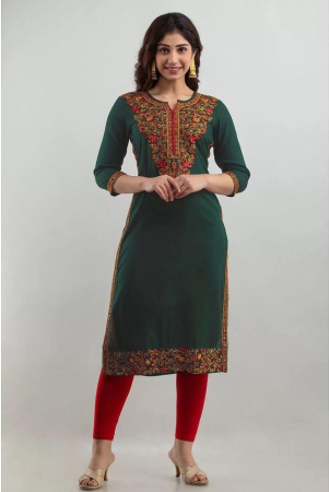 offline-selection-green-cotton-blend-womens-straight-kurti-pack-of-1-none