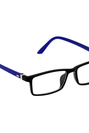 Hrinkar Trending Eyeglasses: Blue and Black Rectangle Optical Spectacle Frame For Men & Women |HFRM-BK-BU-15