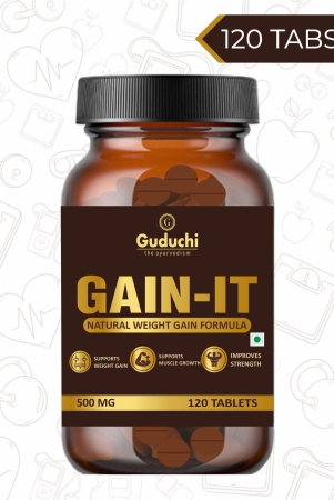 guduchi-ayurveda-gain-it-tablets-for-fast-weight-muscle-gain-and-bone-strength-for-under-weight-men-and-women-500mg-tablets-120-tabs