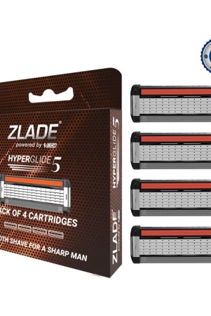 Zlade HyperGlide5 Mens Razor Cartridges 4 Cartridges