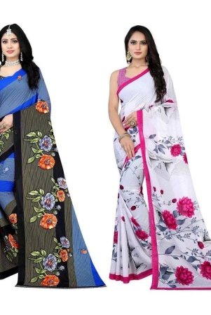 leelavati-multicolor-georgette-saree-with-blouse-piece-pack-of-2-multicolor