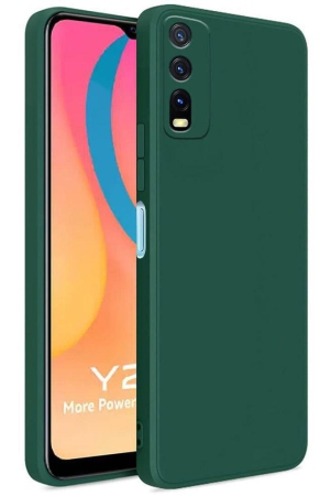 case-vault-covers-green-silicon-plain-cases-compatible-for-vivo-y12s-pack-of-1-green