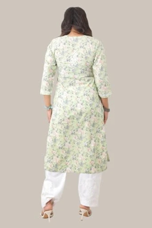 pravia-lucknowi-chikankari-embroidery-premium-handwork-cotton-long-kurti-with-pocket-pants-flower-print-set-for-women