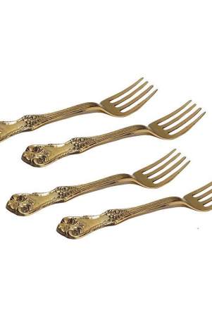 a-h-enterprises-gold-brass-table-fork-pack-of-4-gold