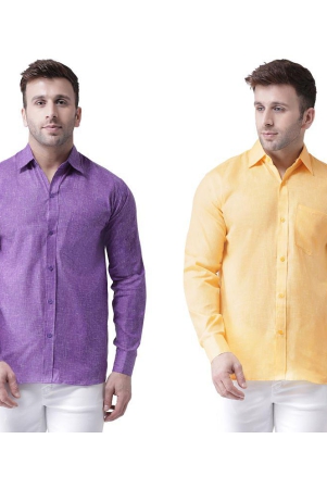 kloset-by-riag-100-cotton-regular-fit-solids-full-sleeves-mens-casual-shirt-yellow-pack-of-2-none