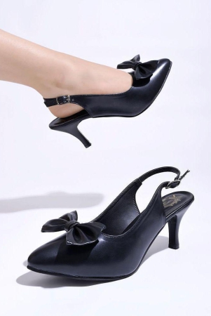 Shoetopia Black Women''s Sandal Heels - None