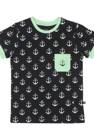 Proteens Boys Black Printed Round Neck T-Shirts - None