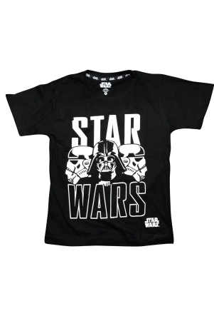 Disney Star Wars Cotton Boys Tshirts-10-11 Years / Black