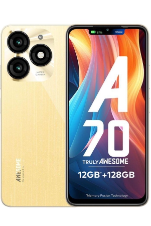 itel A70 (4GB RAM, 128GB ROM) Upto 12GB RAM with Memory Fusion | 13MP Dual Rear Camera & 8MP Front Camera | 5000mAh with Type-C | Dynamic Bar | Side Fingerprint | Octa-Core Processor | Brilliant Gold