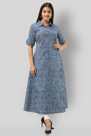 svarchi-blue-cotton-blend-womens-shirt-style-kurti-pack-of-1-s