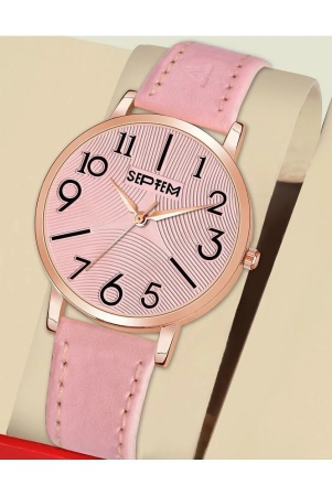 septem-pink-leather-analog-womens-watch