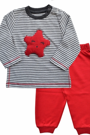 whitegrey-full-sleeve-t-shirtred-pant-set-100-cotton-interlock-biowash