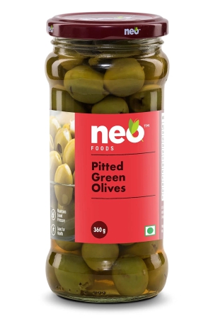 Neo Pitted Green Olive, 380 Gm