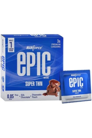 manforce-epic-desire-super-thin-premium-condoms-for-men-silk-chocolate-flavour-condom-3-sheets