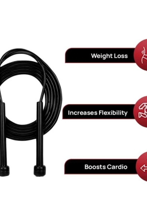 Basic Pencil Skipping Jumping Rope For Gym Fitness Workout - Black