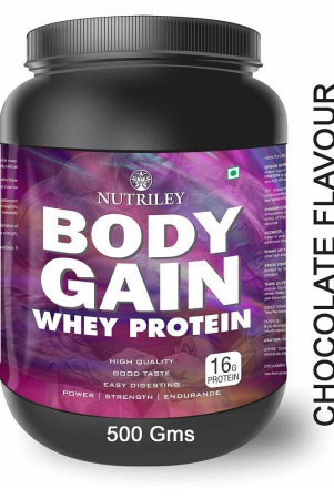 Nutriley Whey Protein Powder for Weight Gain & Muscle Gain 500 gm