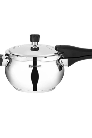 bergner-pura-belly-shape-stainless-steel-outer-lid-pressure-cooker-gas-induction-compatible-silver-55-litre