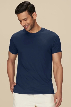 xyxx-cotton-regular-fit-solid-half-sleeves-mens-t-shirt-navy-pack-of-1-none