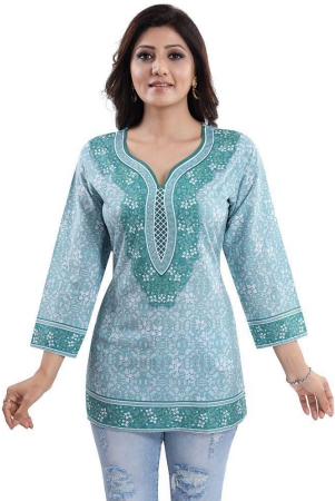 meher-impex-turquoise-crepe-womens-straight-kurti-pack-of-1-3xl