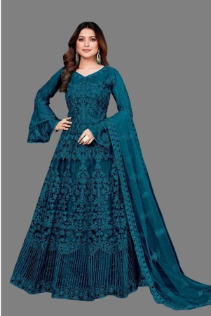 apnisha-teal-flared-net-womens-semi-stitched-ethnic-gown-pack-of-1-none