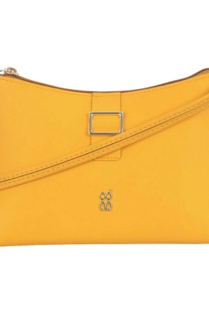 baggit-yellow-faux-leather-sling-bag-yellow