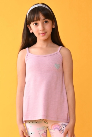 PINK ZIG ZAG HEART SUMMER STRAPPY GIRLS TOP - PINK-10-12 YEARS / 1N / PINK