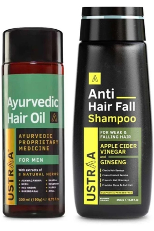 ustraa-ayurvedic-hair-oil-anti-hair-fall-shampoo