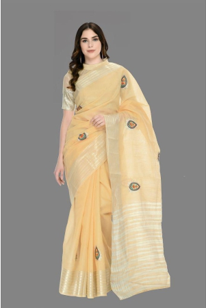 ofline-selction-beige-silk-saree-with-blouse-piece-pack-of-1-beige