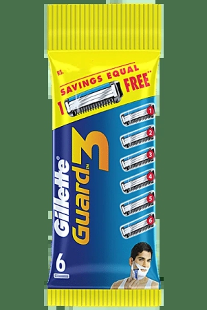 Gillette Guard 3 Blades For Men Pack Of 6 Cartridges, 6 Pcs