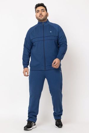 YHA - Blue Fleece Regular Fit Mens Tracksuit ( Pack of 1 ) - M, Blue