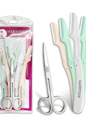 majestiqe-facial-razor-for-trimming-foldable-reusable-for-body-face-eyebrow-6pcsmulticolor