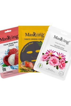 Masking - Anti-Aging Sheet Mask for All Skin Type ( Pack of 3 )