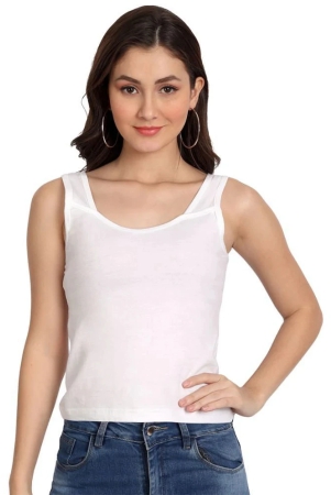 AIMLY Cotton Camisoles - White Single - None