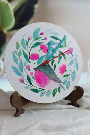 bird-floral-table-clock