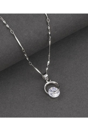 silver-shine-silver-plated-delicated-stylish-chain-solitaire-diamond-pendant-for-women-silver