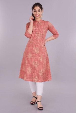 glorious-peach-cotton-blend-womens-front-slit-kurti-pack-of-1-m