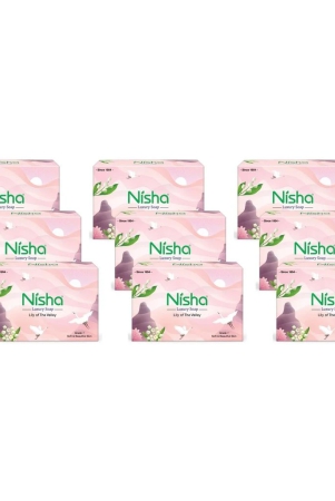 nisha-luxury-soap-bar-lily-of-the-valley-soap-for-soft-beautiful-skin-bathing-soaps-for-women-men-100g-pack-of-9