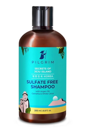 Pilgrim Mild Sulphate Free Shampoo (Argan Oil) For Dry Frizzy Hair, Men and Women, No Sulphate No Paraben, Korean Beauty Secrets (Shampoo)