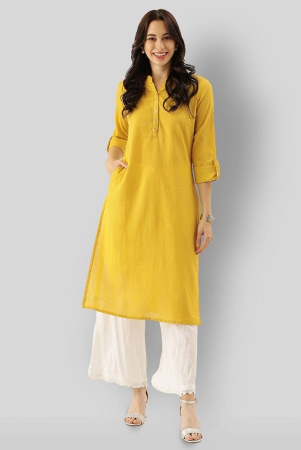 divena-yellow-cotton-womens-straight-kurti-pack-of-1-7xl